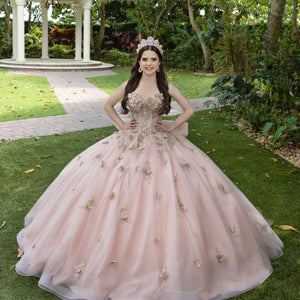 3D Floral Strapless Ball Gown by LizLuo Fiesta 56525