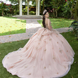 3D Floral Strapless Ball Gown by LizLuo Fiesta 56525