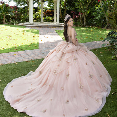 3D Floral Strapless Ball Gown by LizLuo Fiesta 56525