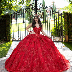 Glitter Strapless Ball Gown by LizLuo Fiesta 56527