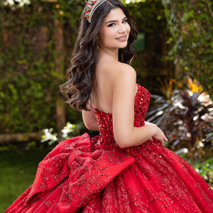 Glitter Strapless Ball Gown by LizLuo Fiesta 56527