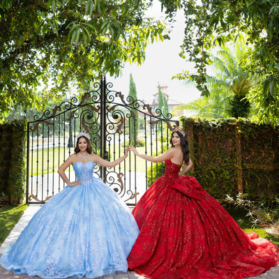 Glitter Strapless Ball Gown by LizLuo Fiesta 56527