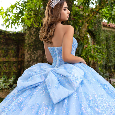 Glitter Strapless Ball Gown by LizLuo Fiesta 56527