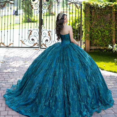 Glitter Strapless Ball Gown by LizLuo Fiesta 56528
