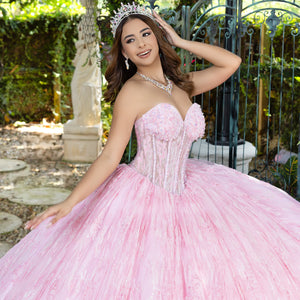 Glitter Strapless Ball Gown by LizLuo Fiesta 56528