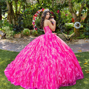 Glitter Strapless Ball Gown by LizLuo Fiesta 56528