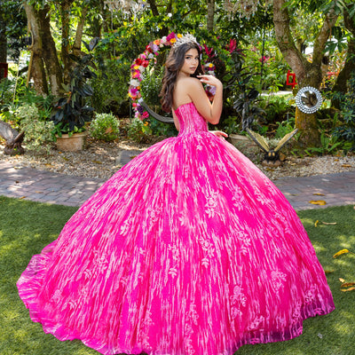 Glitter Strapless Ball Gown by LizLuo Fiesta 56528