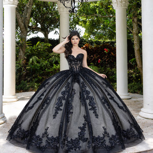 Lace Tulle Strapless Ball Gown by LizLuo Fiesta 56530