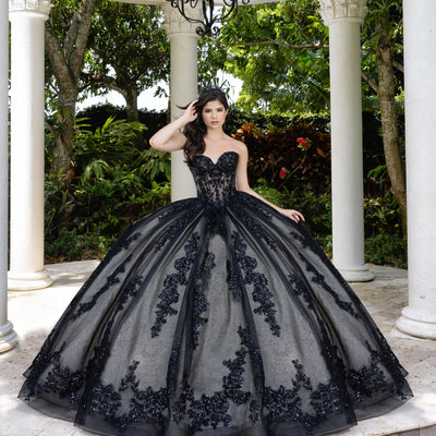 Lace Tulle Strapless Ball Gown by LizLuo Fiesta 56530
