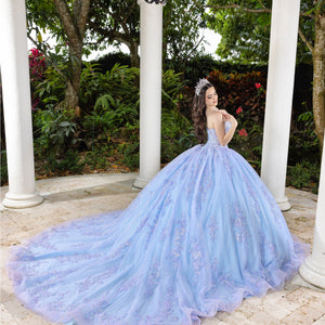 Lace Tulle Strapless Ball Gown by LizLuo Fiesta 56530