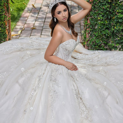 Applique Strapless Ball Gown by LizLuo Fiesta 56532