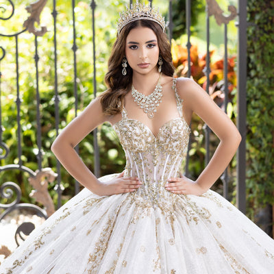 Sleeveless Cape Ball Gown by LizLuo Fiesta 56533