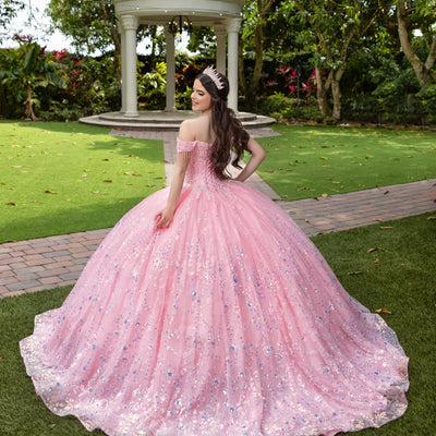 Fringe Off Shoulder Ball Gown by LizLuo Fiesta 56536