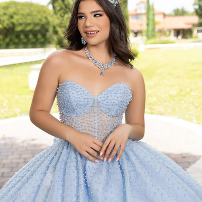 Strapless Corset Ball Gown by LizLuo Fiesta 56538
