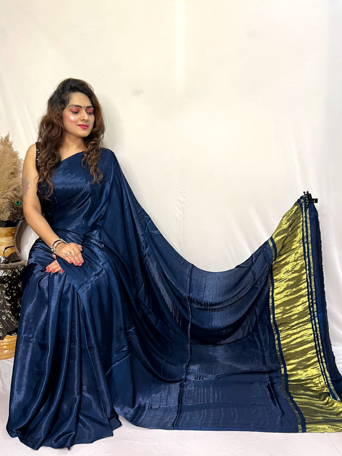 Modal Silk Lagdi Zari Pallu Saree