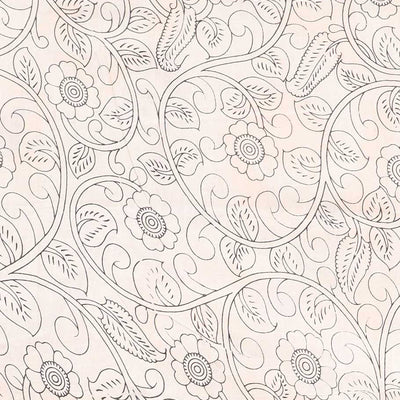 Black unique motifs machine-printed kalamkari cotton saree, contrast unique motifs border & animal motifs pallu