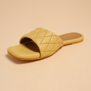 Summer Melon Quilted Slides