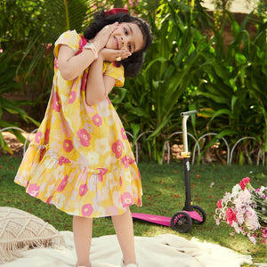 Mellow Chanderi Tier Dress