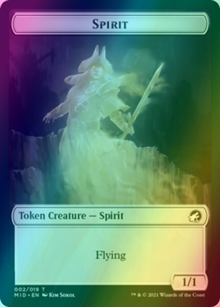 Beast Token (08) // Spirit Token (02) [Innistrad: Midnight Hunt: Tokens] [Foil]