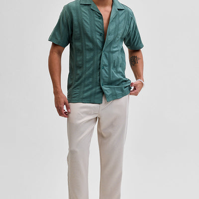 Green Cuban Box Fit Shirt