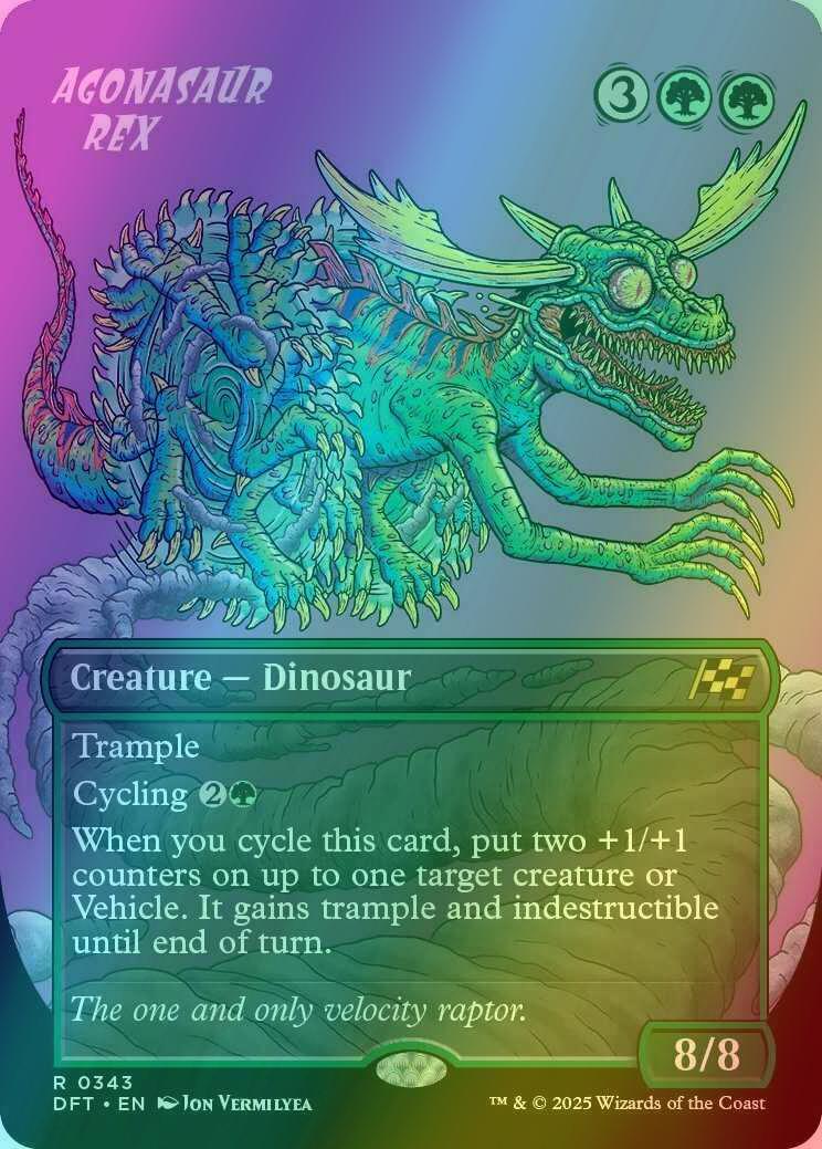 Agonasaur Rex [343] [Borderless] [Rude Rider] [Aetherdrift] [Foil]