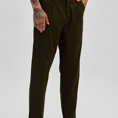 Olive Slim Fit Trousers