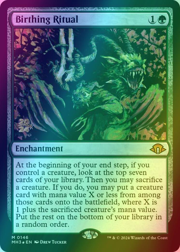 Birthing Ritual [146s] [Prerelease] [Modern Horizons 3: Promos] [Foil]