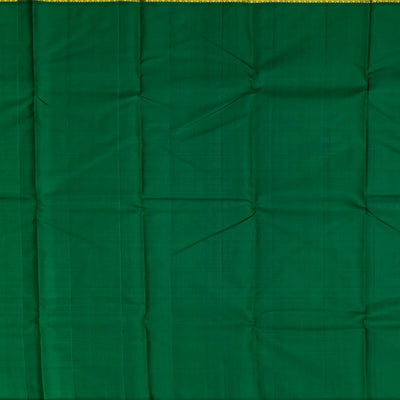 Lemon Yellow Handloom Kanchipuram Korvai Silk Saree With Green Border