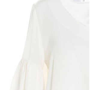 Di.la3 Pari' Puff-sleeve Silk Shirt