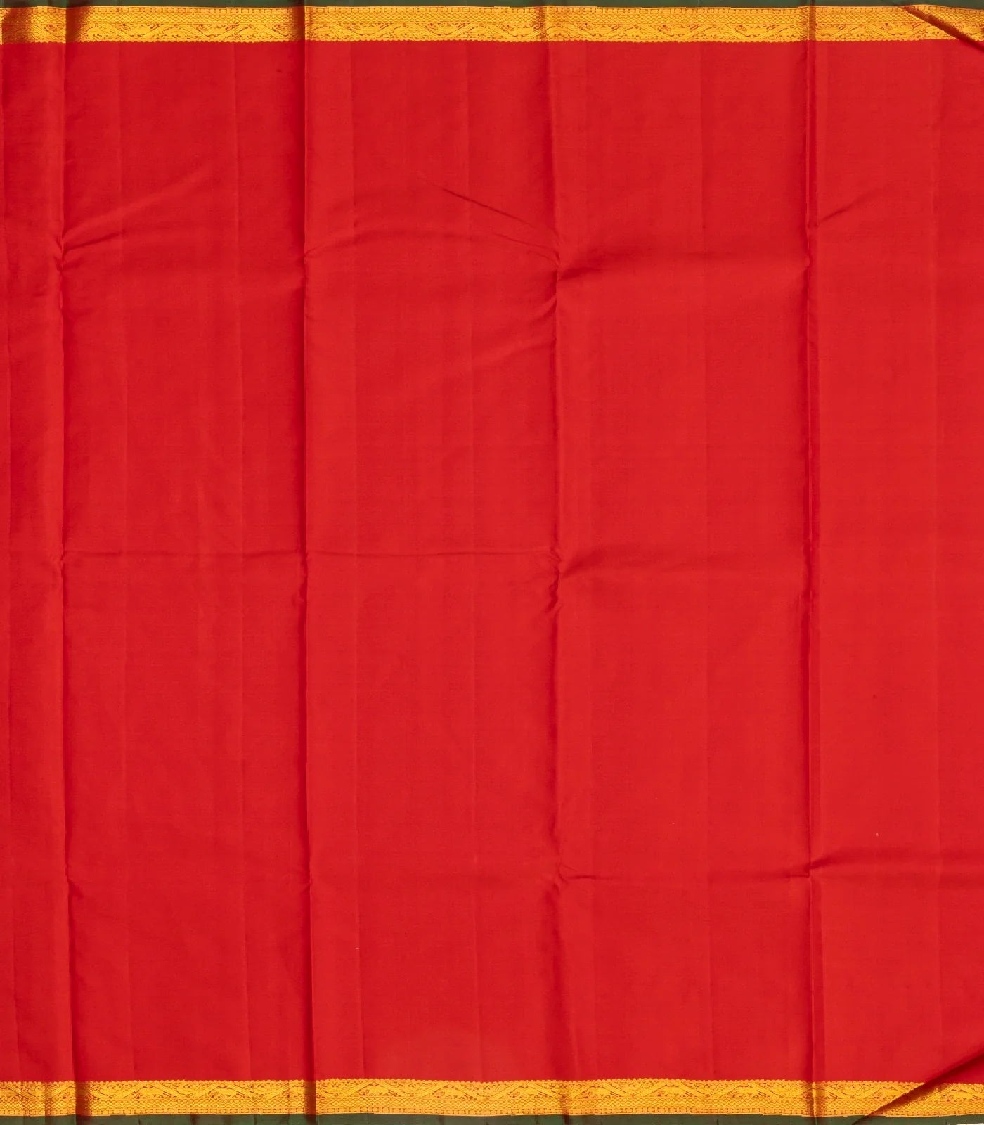 Orange Handloom Kanchipuram Silk Saree With Mango Buttas