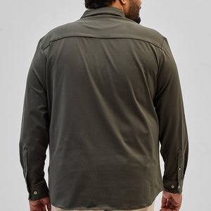 Olive Regular Fit Stretch Shirt