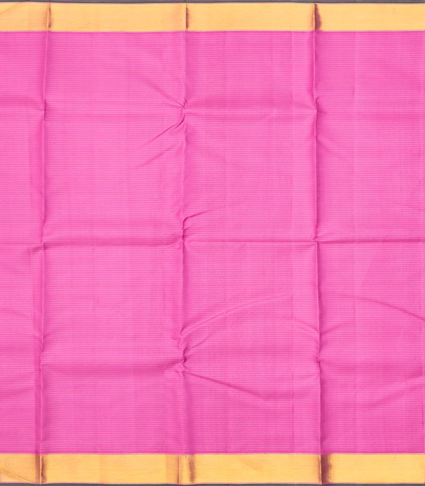 BubbleGum Pink Handloom Kanchipuram Silk Saree With Zari Checks