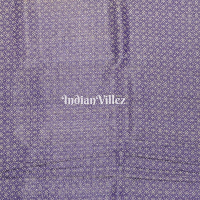 Lilac Flower Brocade Banarasi Handloom Silk Saree