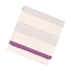 White Handloom Venkatagiri Cotton Saree With Contrast Border
