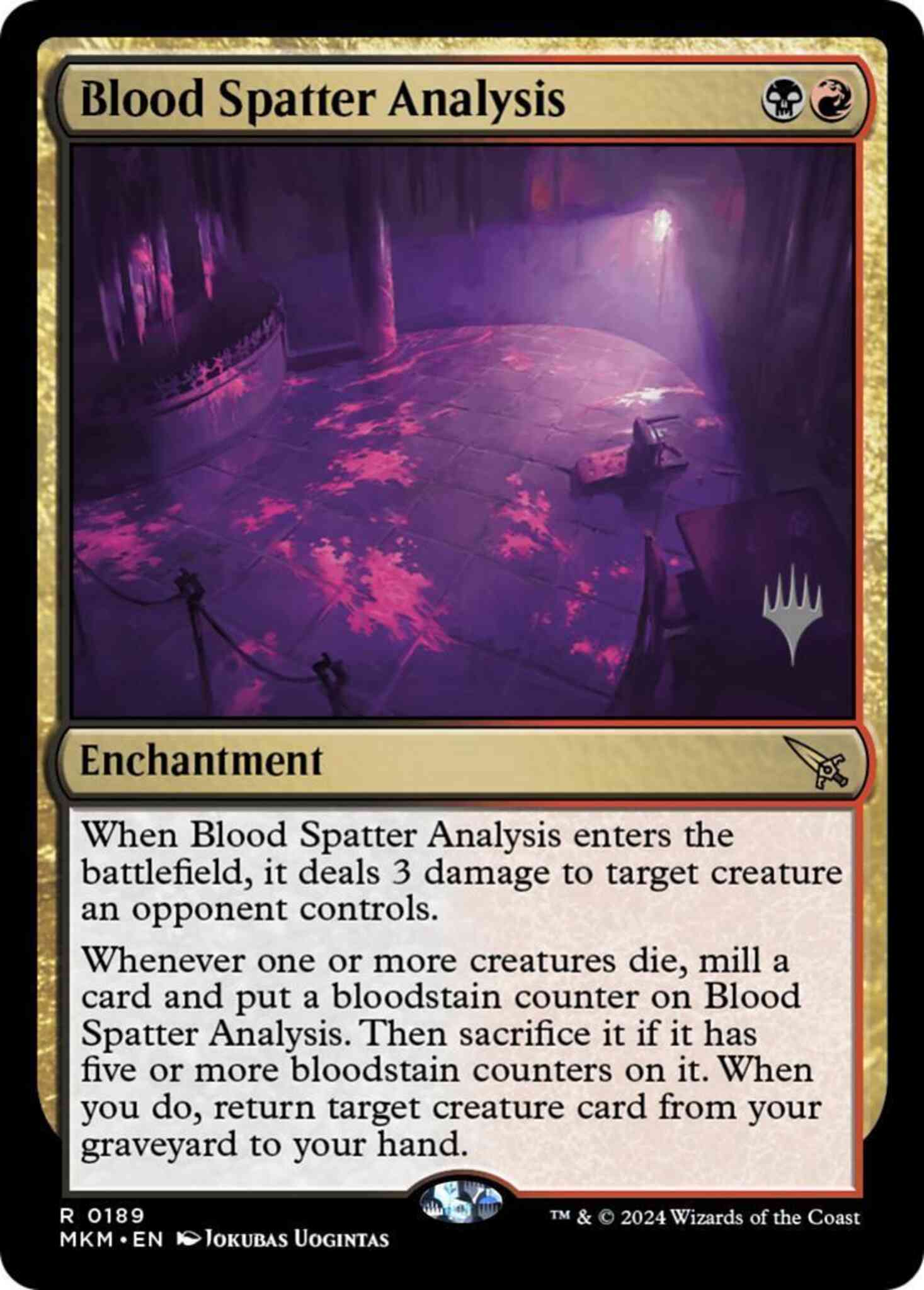Blood Spatter Analysis [189p] [Promo Pack] [Murders at Karlov Manor: Promos] [Non-Foil]