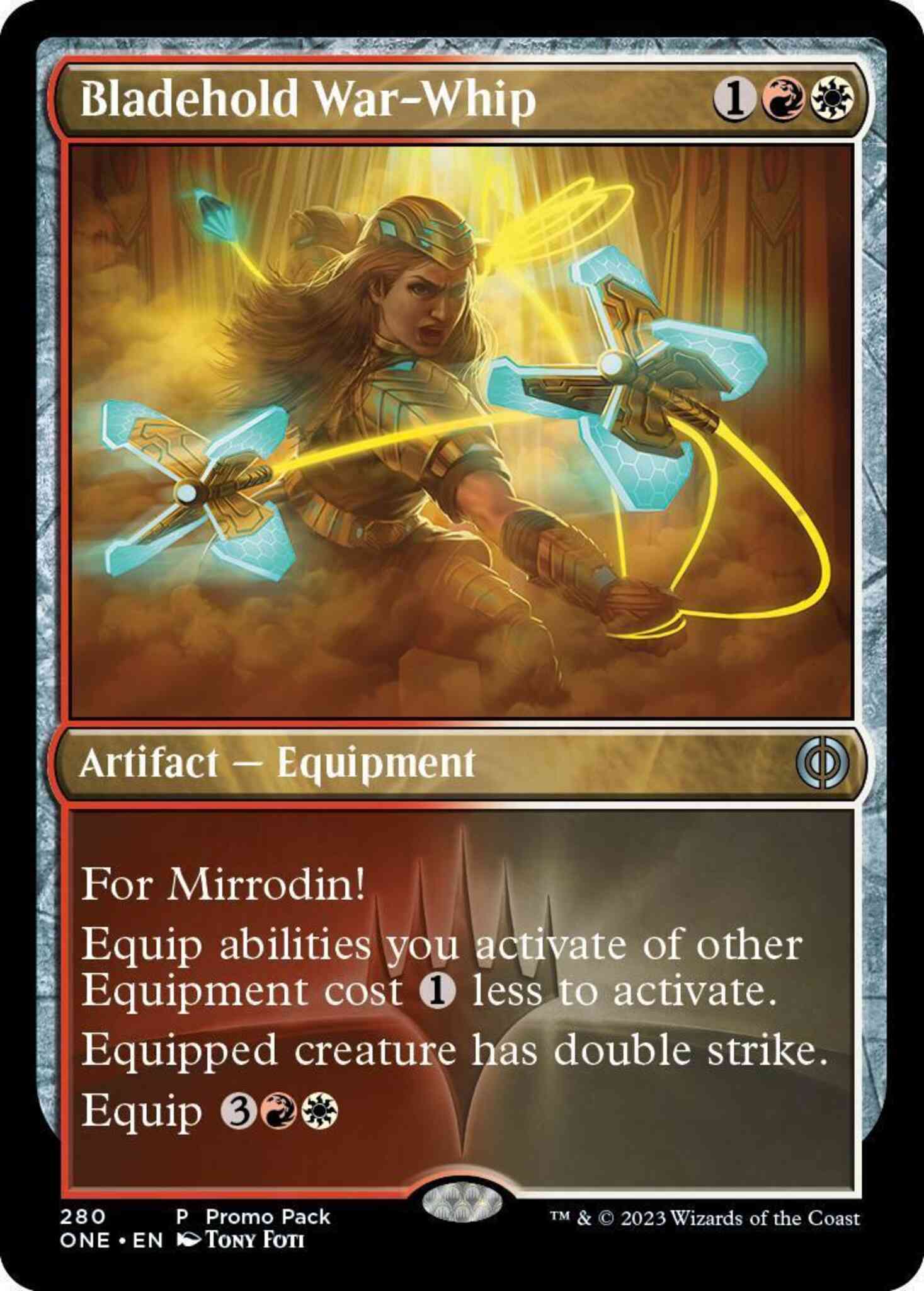 Bladehold War-Whip [280] [Dark Frame Promo Pack] [Phyrexia: All Will Be One] [Non-Foil]