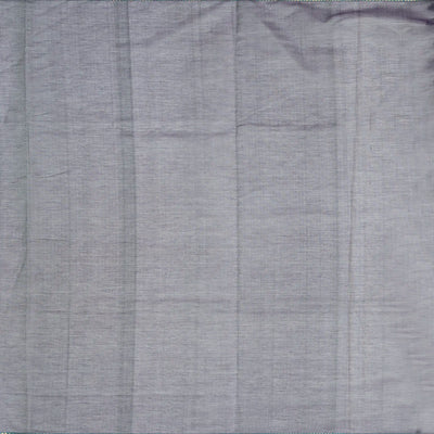 Grey Handloom Silk Cotton Saree With Yazhi Buttas