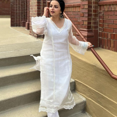 Sophia Organza Straight Kurta Set