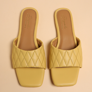 Summer Melon Quilted Slides