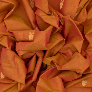 Mustard Handloom Kanchi Cotton Saree With Gandaberunda Buttas