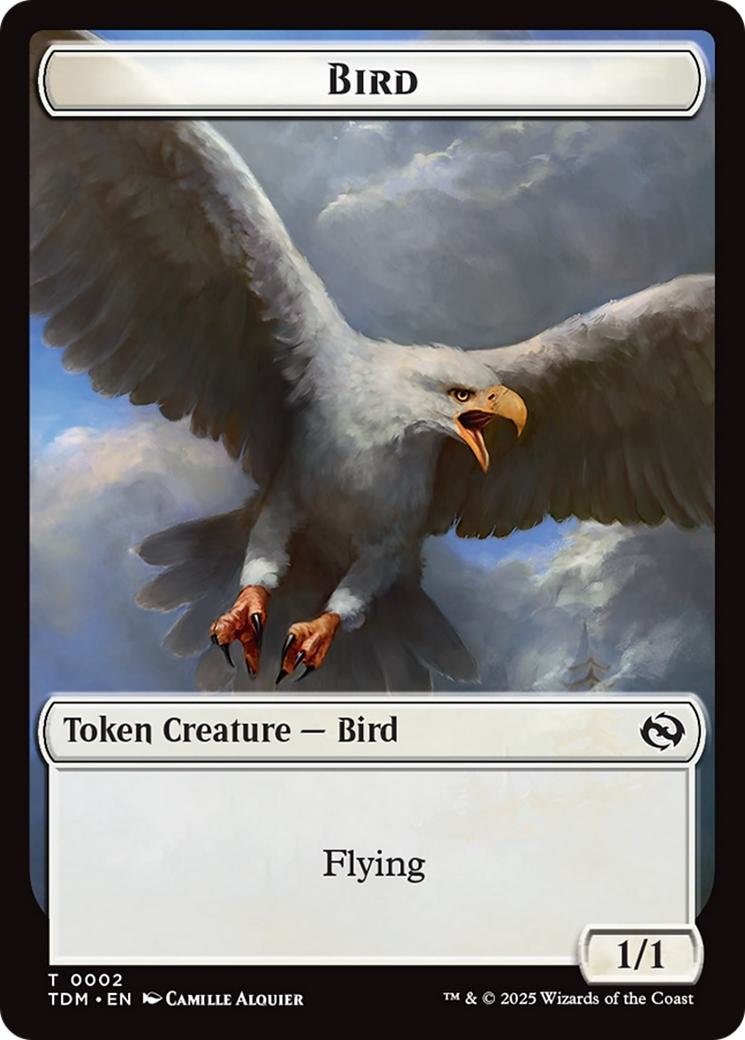 Bird Token (02) // Inkling Token (28) [TDM/TDC Set Symbol] [Tarkir: Dragonstorm: Commander: Tokens] [Non-Foil]