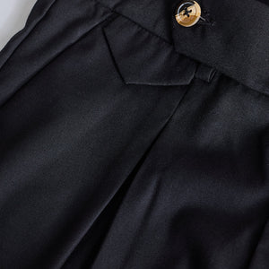 Black Relaxed Fit Korean Trousers