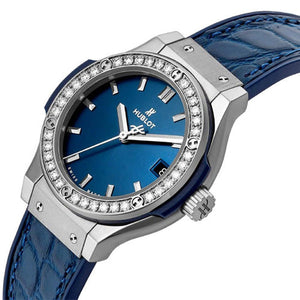 Hublot Classic Fusion Blue Dial Women 33mm 581.NX.7170.LR.1104