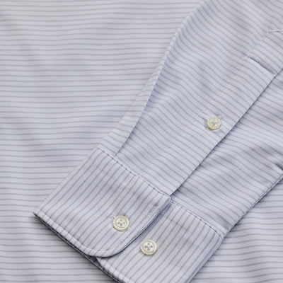 Light Grey Stripes Stretch Shirt