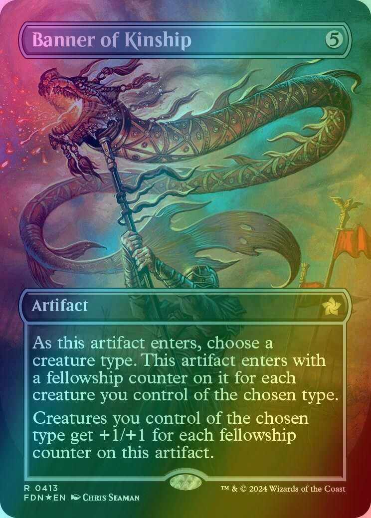 Banner of Kinship [413] [Borderless] [Foundations] [Mana Foil]