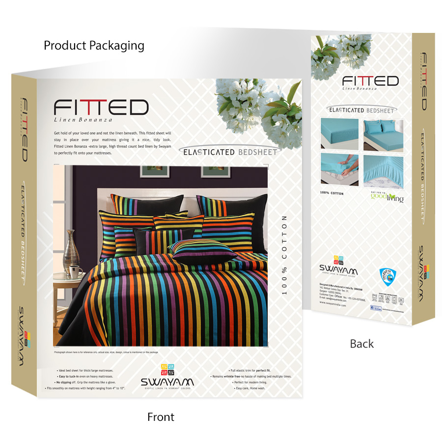 Vivid Rainbow Fitted Bed Sheet – Magical Linea- 1504