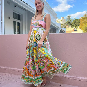 Kiala Printed Luxe Holiday Dress
