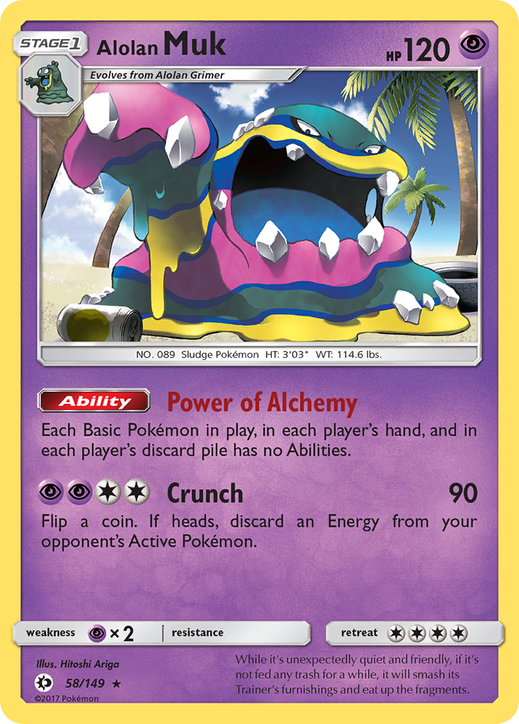 Alolan Muk - 58/149 - Rare Holo