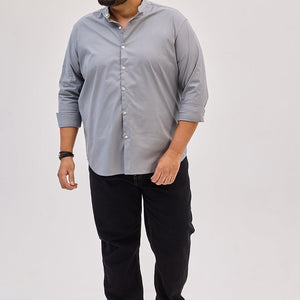 Light Grey Mandarin Shirt