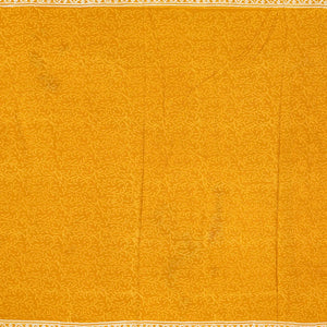 Mustard Woven Jaipur Cotton Saree Printed With Floral  Motifs